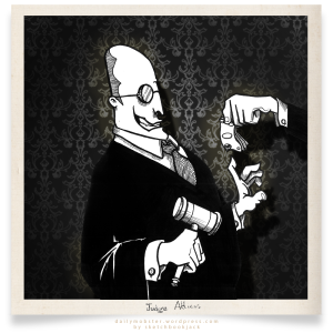 judge justice atticus bribe daily mobster cartoon character design illustration sketchbookjack